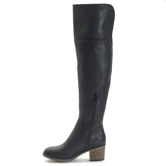 Kohl’s Woman’s Black Over-The-Knee Block Heel Boots Round Toe Size 8 New - Picture 8 of 9